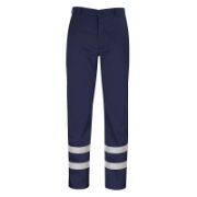 FR Cotton Trousers c/w 2x Reflective Bands - Navy