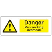 Men Working Overhead Sign