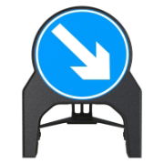 RS00353 Q_Sign Blue Arrow Right 600mm