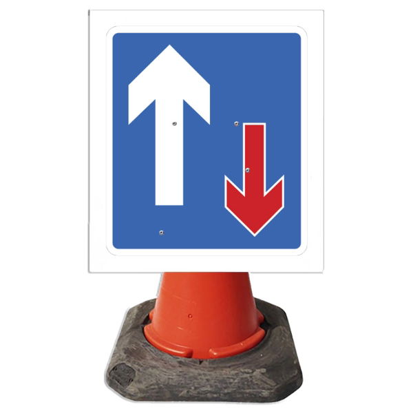 RS00621 Priority Over Oncoming Vehicles Cone Sign