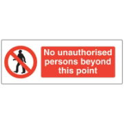 No Unauthorised Persons Sign