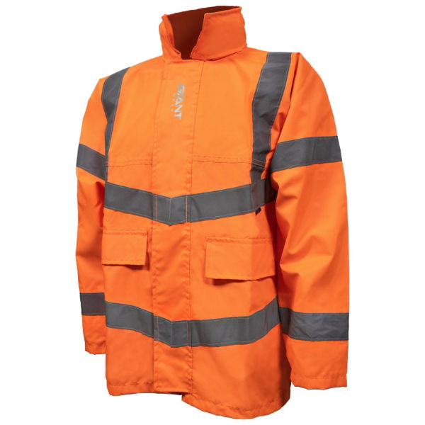 GIANT Hi Vis Waterproof Unlined Jacket - Orange