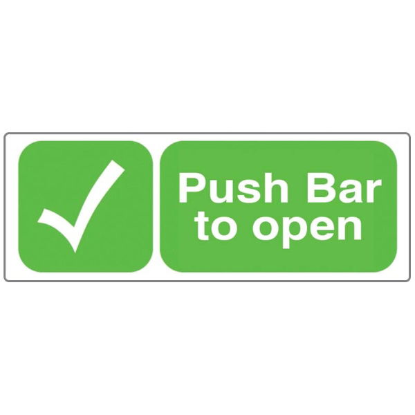 Push Bar to Open Sign