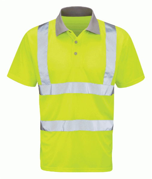 Hi Vis Short Sleeve Polo Shirt - Yellow