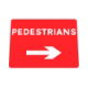 RS00433 Q-Sign Pedestrians Arrow Right Sign Face 600x450mm