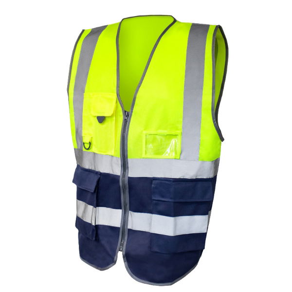 GIANT Hi Vis Executive Waistcoat - Yellow/Navy