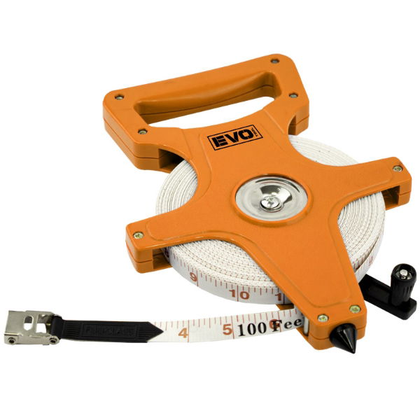 EVO Tool Fibreglass Open Reel Surveyor Tape Measures