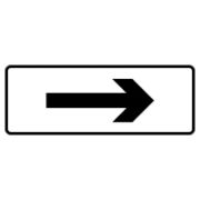 RS00636 Left/Right Arrow Mini Quick Fit Sign - 860mm x 360mm (300mm Centres)