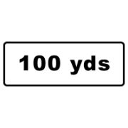 RS00631 100 Yards Mini Quick Fit Sign - 860mm x 360mm (300mm Centres)