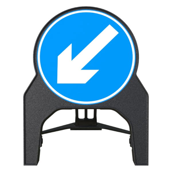 RS00352 Q-Sign Blue Arrow Left 600mm