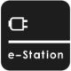 LM00730 E-Station Black Thermoplastic Emblem