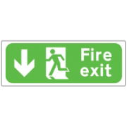 Fire Exit Below Sign