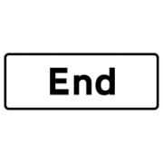 RS00630 End Mini Quick Fit Sign - 860mm x 360mm (300mm Centres)