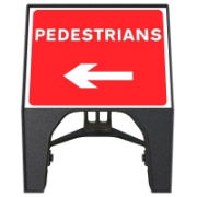 RS00305 Q-Sign Pedestrians Arrow Left 600x450mm