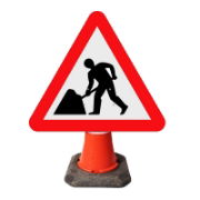 Men At Work Cone Sign