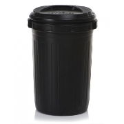 JT00580 Dustbin & Lid 80 Ltr Black